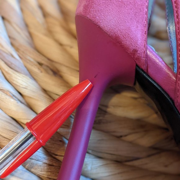 Used (W6.5) - BCBG PARIS Magenta Suede D'Orsay Sandal - Picture 10 of 10
